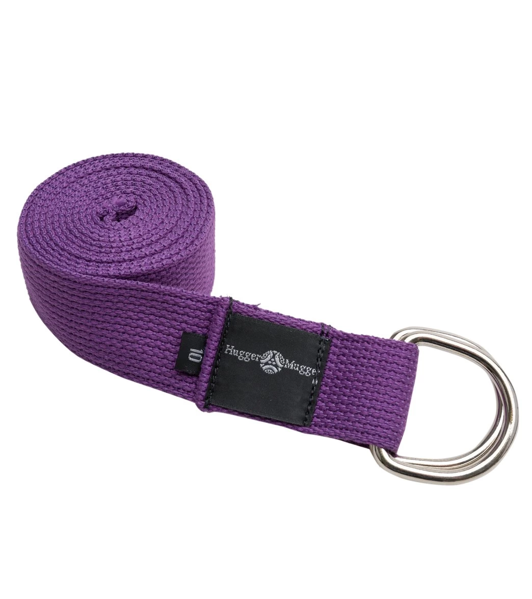 Hugger Mugger D-Ring Cotton Yoga Strap 10' Purple - Image 2