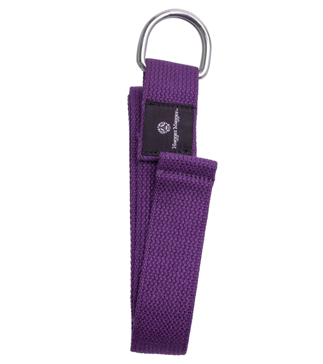 Hugger Mugger D-Ring Cotton Yoga Strap 10' Purple