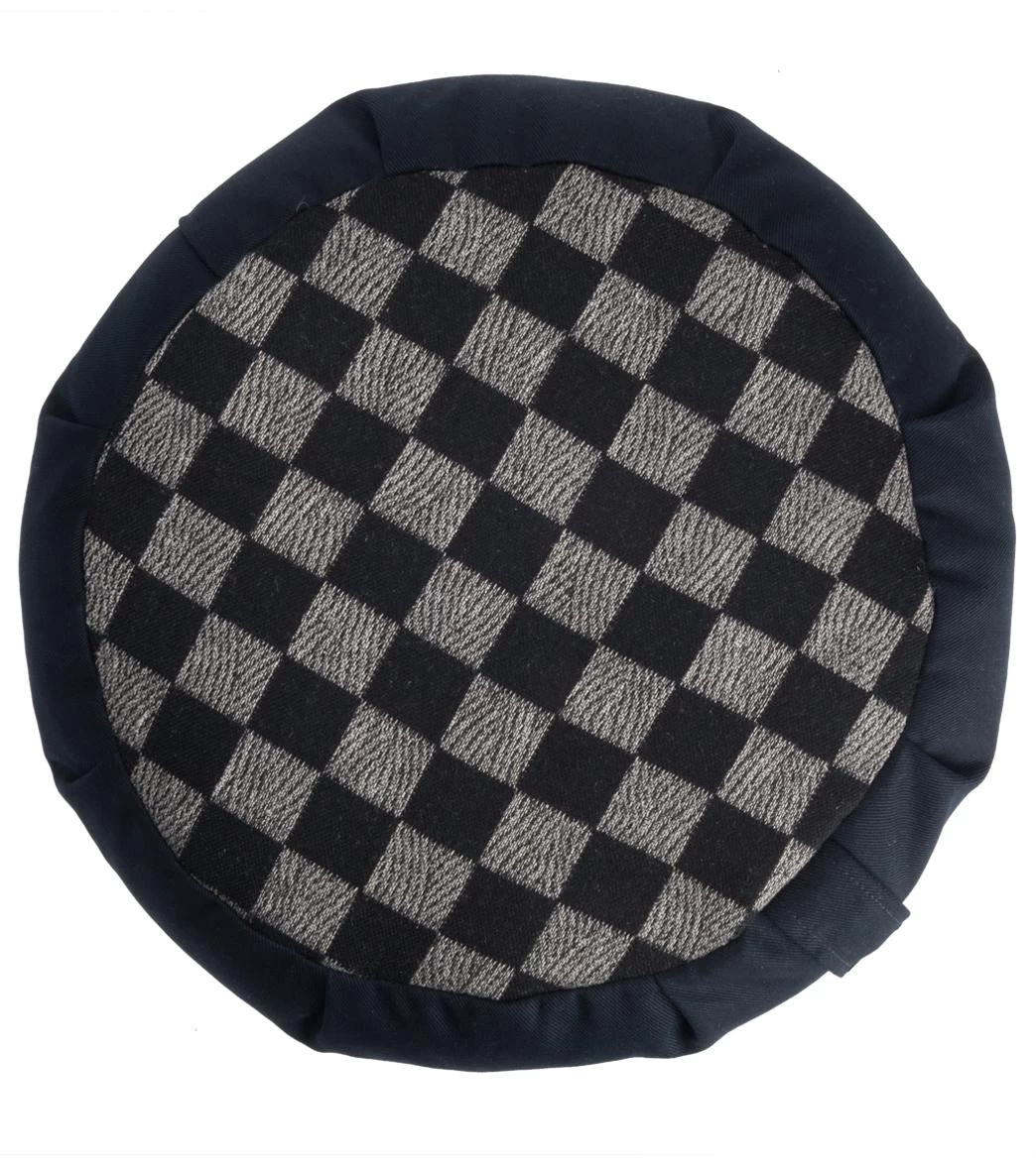 Hugger Mugger Zafu Printed Yoga Meditation Cushion Checkmate - Image 2