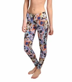 Onzie Long Yoga Leggings DIA Skull
