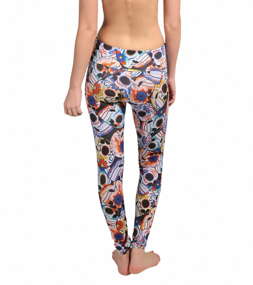 Onzie Long Yoga Leggings DIA Skull - Image 3