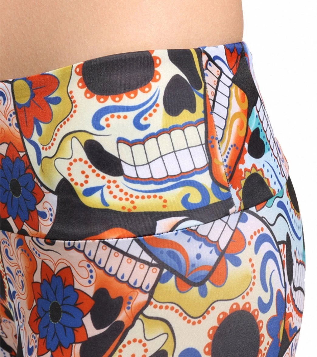 Onzie Long Yoga Leggings DIA Skull - Image 4