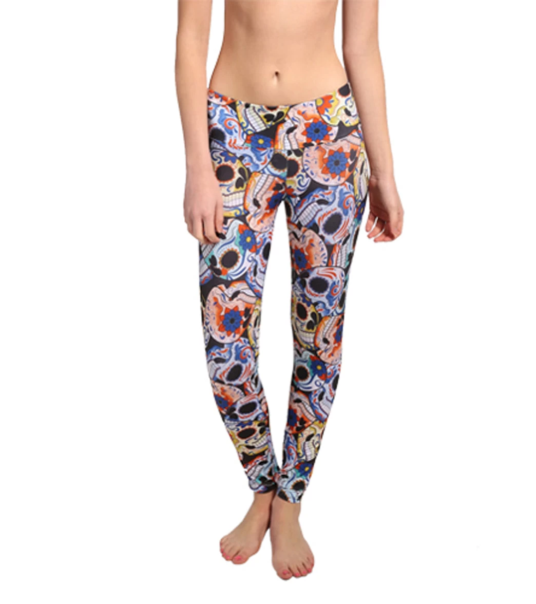 Onzie Long Yoga Leggings DIA Skull - Image 5