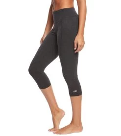 Marika Carrie Ultimate Slimming Cotton Yoga Capris Heather Charcoal