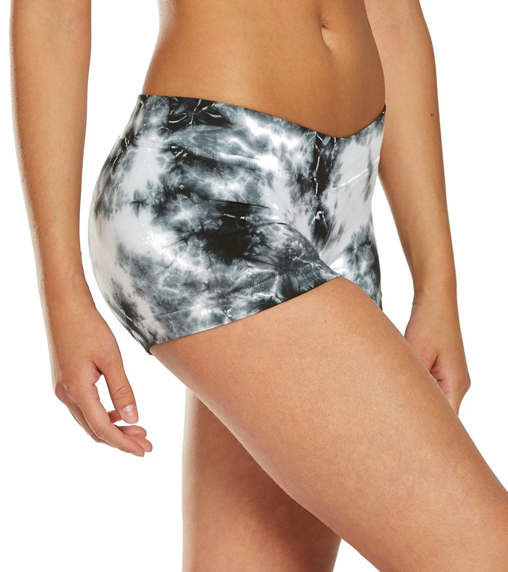 Hard Tail Booty Yoga Shorts Black/White Moon Wash