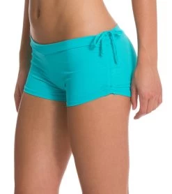 Onzie Side String Yoga Shorts Turquoise