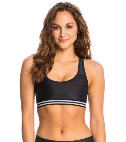 Onzie Elastic Band Yoga Sports Bra Black/Mesh