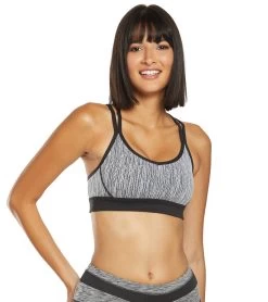 Manduka Cross Strap Yoga Bra Dune Jacquard