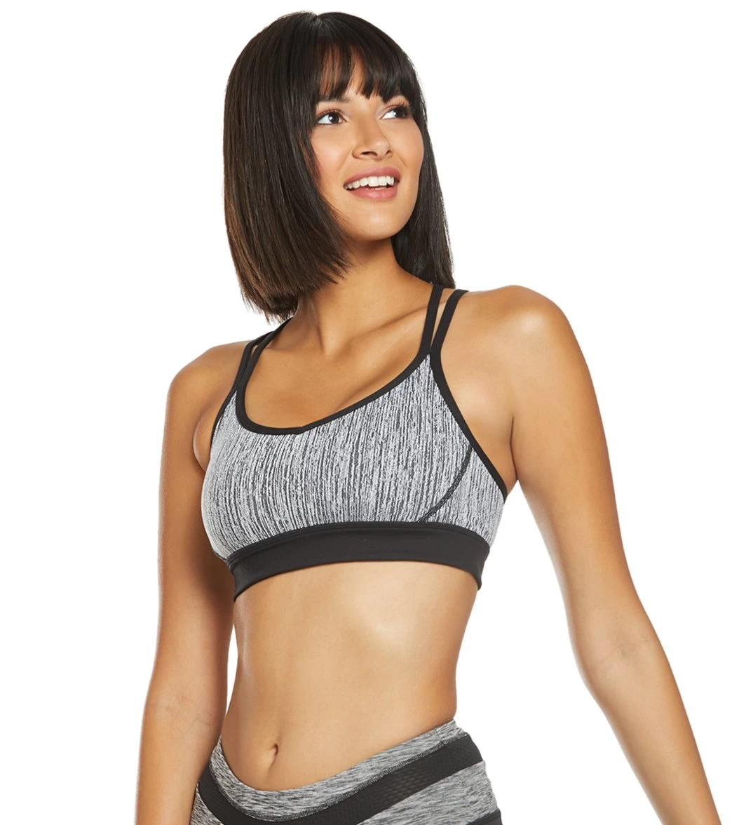 Manduka Cross Strap Yoga Bra Dune Jacquard - Image 4