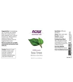 NOW 100% Pure Tea Tree Oil 4 Oz