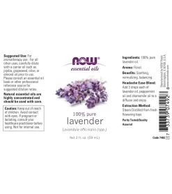 NOW 100% Pure Lavender Oil 2 Oz