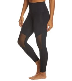 Onzie Moto Yoga Capris Black/Off The Grid/Black Mesh