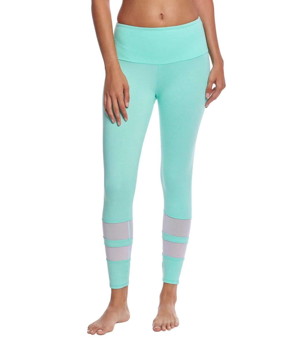 Onzie 7/8 Racer Yoga Leggings Jade - Image 4