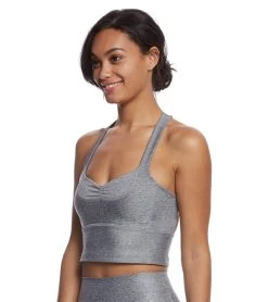 Mika Yoga Wear Lynn Hot Yoga Crop Tank Top Graphite