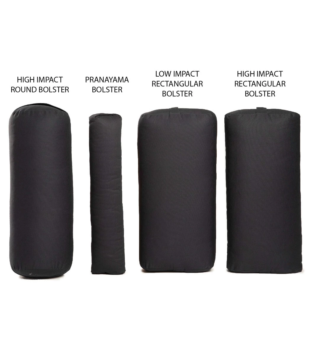 Everyday Yoga Cotton Pranayama Bolster Black - Image 4
