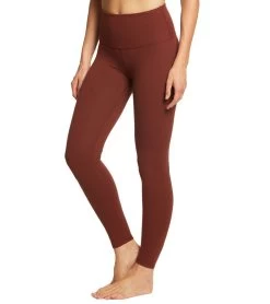 Beyond Yoga Supplex Caught In The Midi High Waisted Leggings Red Rock
