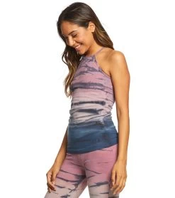 Hard Tail Open Air Support Tank Rose/Mauve Rainbow Horizon