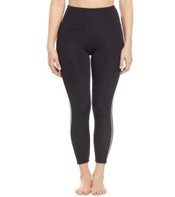 Onzie Side Runner Yoga Leggings Black/Silver