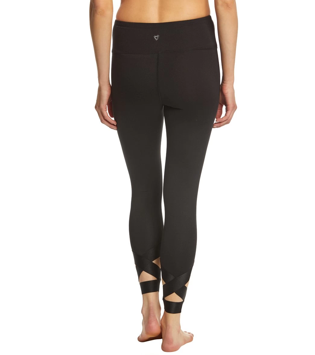 Betsey Johnson Performance Banded Cutout Ankle Yoga Leggings Black - Image 2