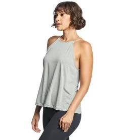 Bella + Canvas Flowy High Neck Tank Heather Stone