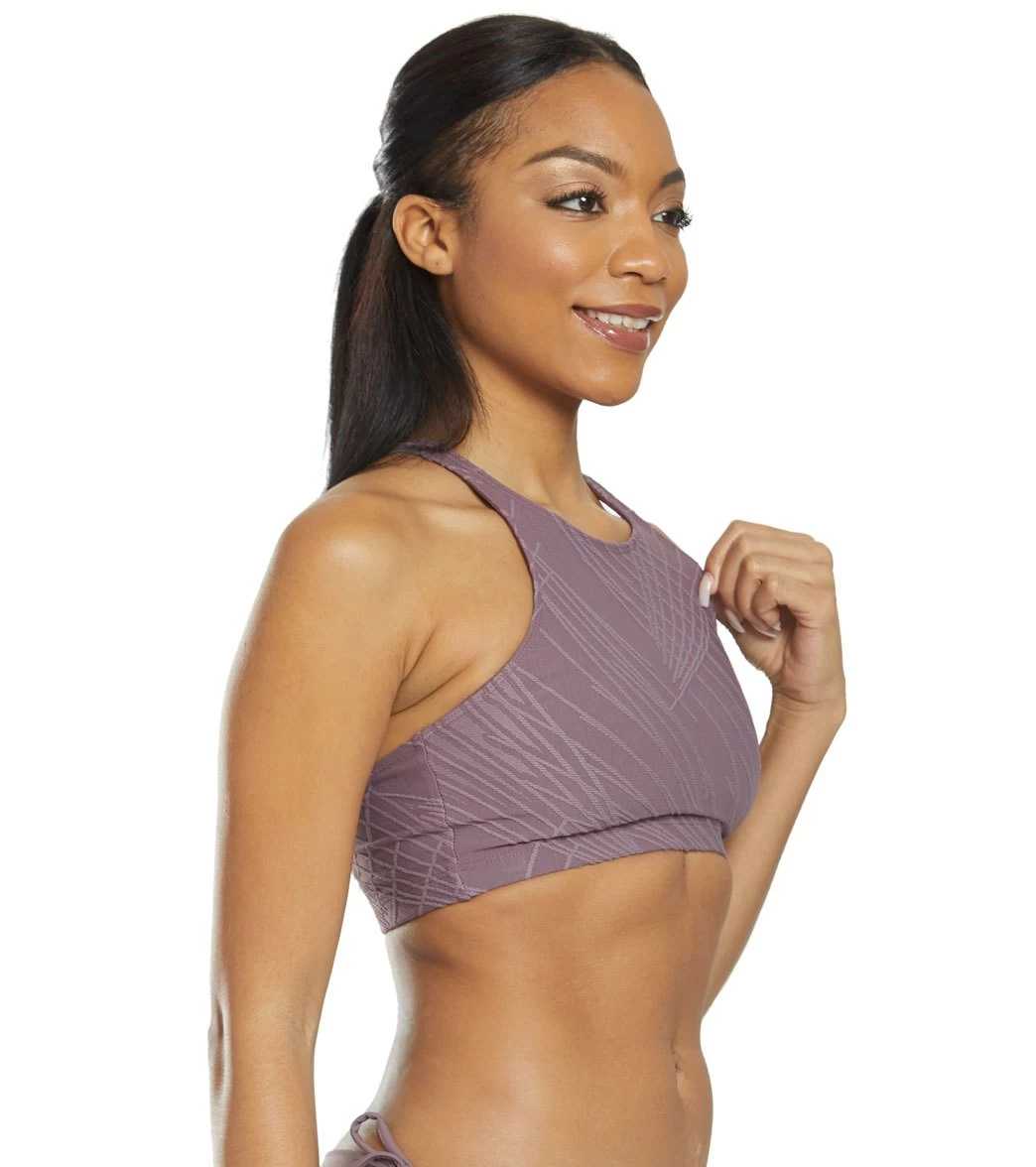 Onzie Selenite Heart Yoga Sports Bra Purple Haze