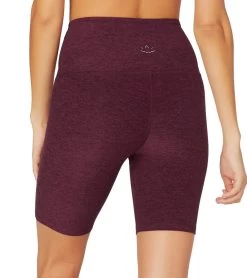 Beyond Yoga Spacedye High Waisted Biker Yoga Shorts Team Burgundy/Bold Burgundy