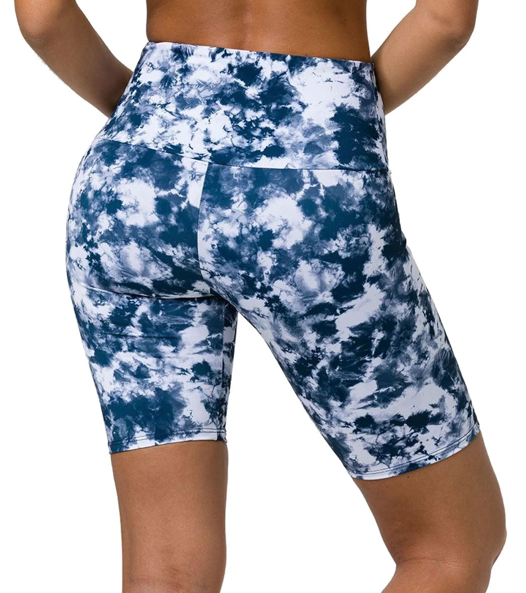 Onzie High Rise Bike Shorts Acid Wash