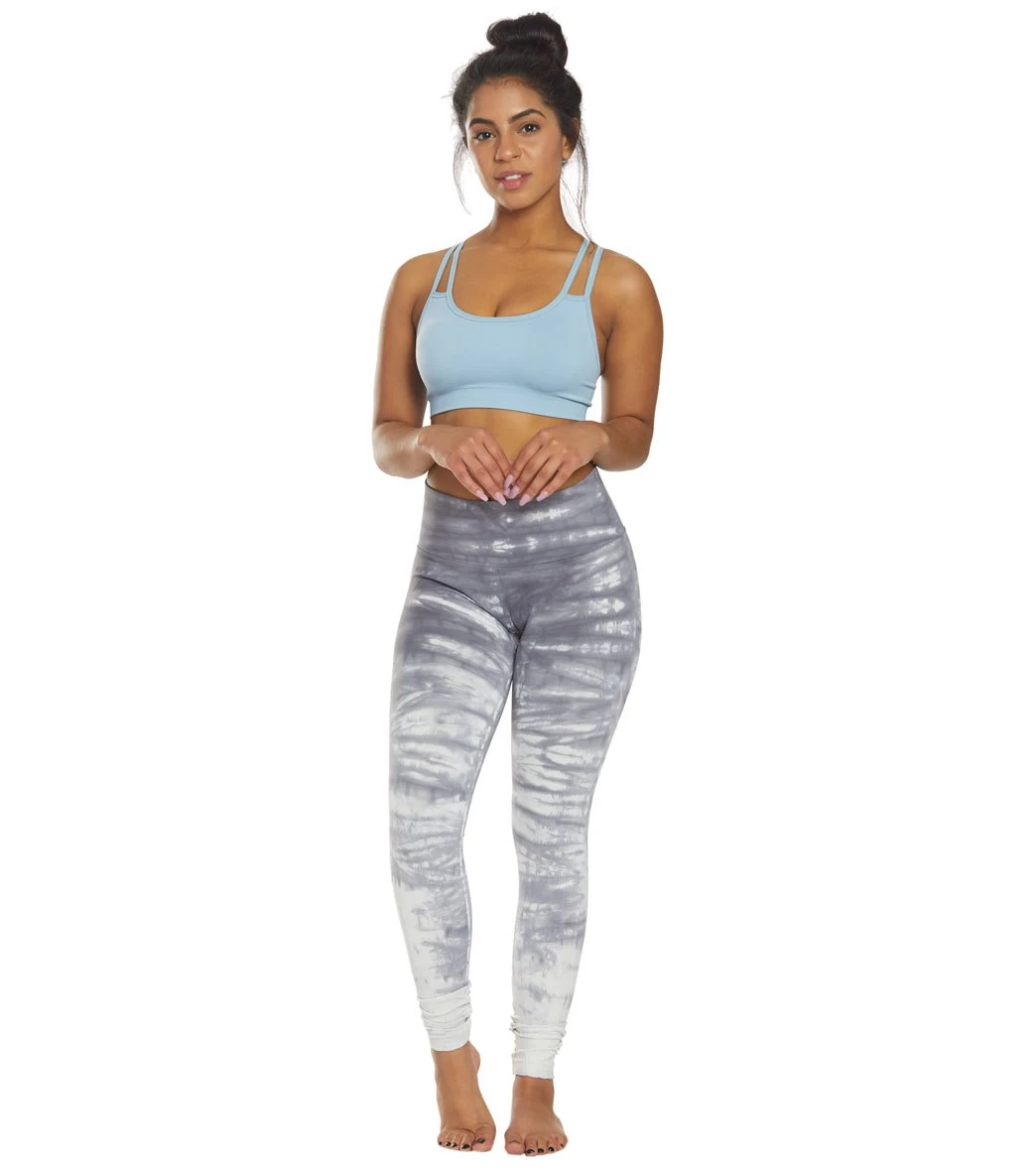 NUX Mesa Hand Dyed Seamless Yoga Leggings Slate Waterfall - Image 3