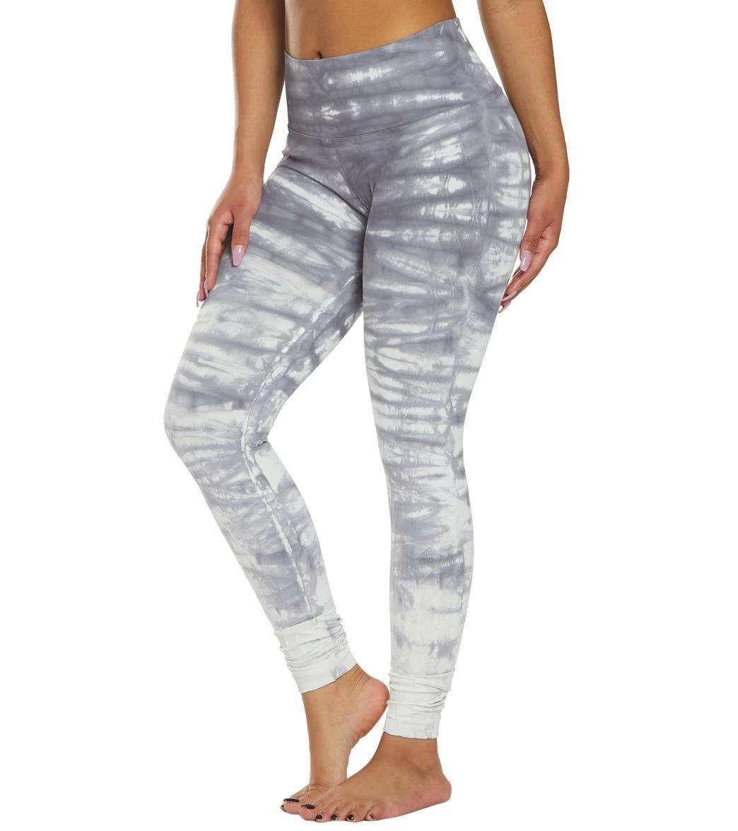 NUX Mesa Hand Dyed Seamless Yoga Leggings Slate Waterfall - Image 4