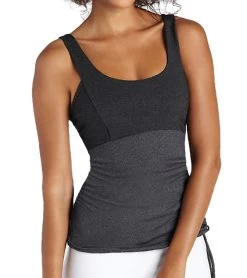 Beyond Yoga Women's Scoopneck Drawstring Cami Heather Grey