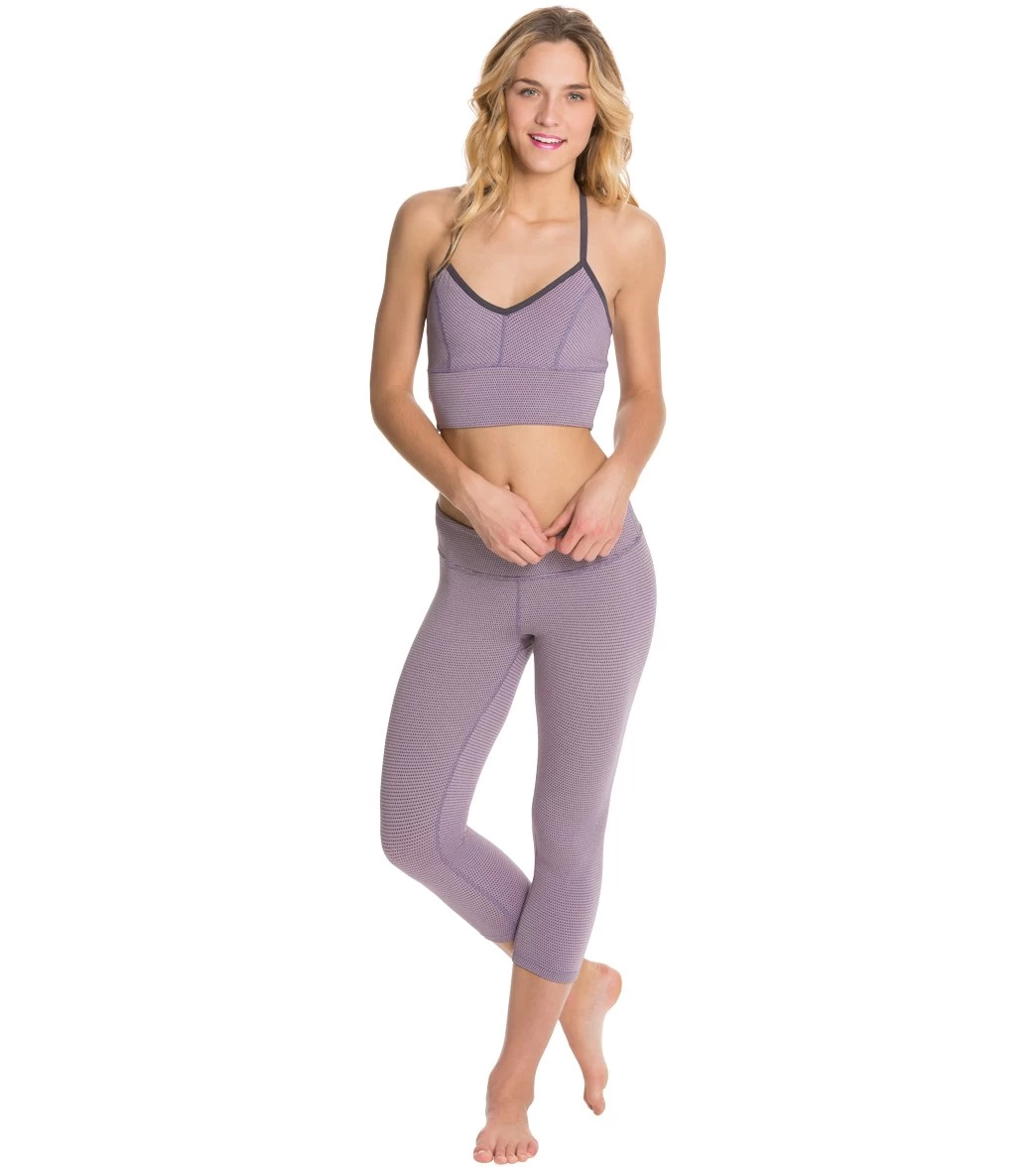 Beyond Yoga Chic Physique Capri Legging Pink/Heather Gray - Image 3