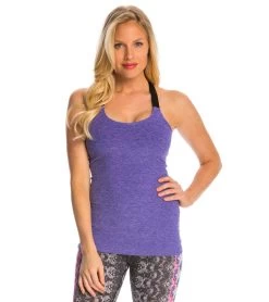 Beyond Yoga Spacedye Double Crossed Yoga Cami Tank Top Faded Denim-Lavender