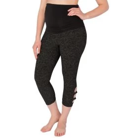 Beyond Yoga: Beyond The Bump Spacedye Maternity Circle Cut-Out Yoga Capris
