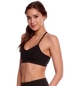 Beyond Yoga Converging Straps Yoga Sports Bra Jet Black