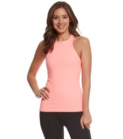 Beyond Yoga Supplex Under Lock And Keyhole Yoga Tank Top Coral Reef