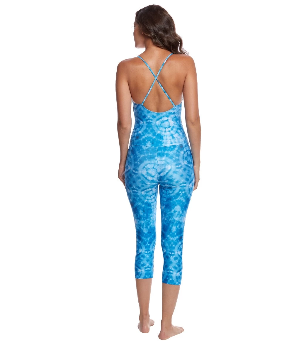 Onzie Yoga & Dance Long Leotard Tie Dye Blue - Image 2