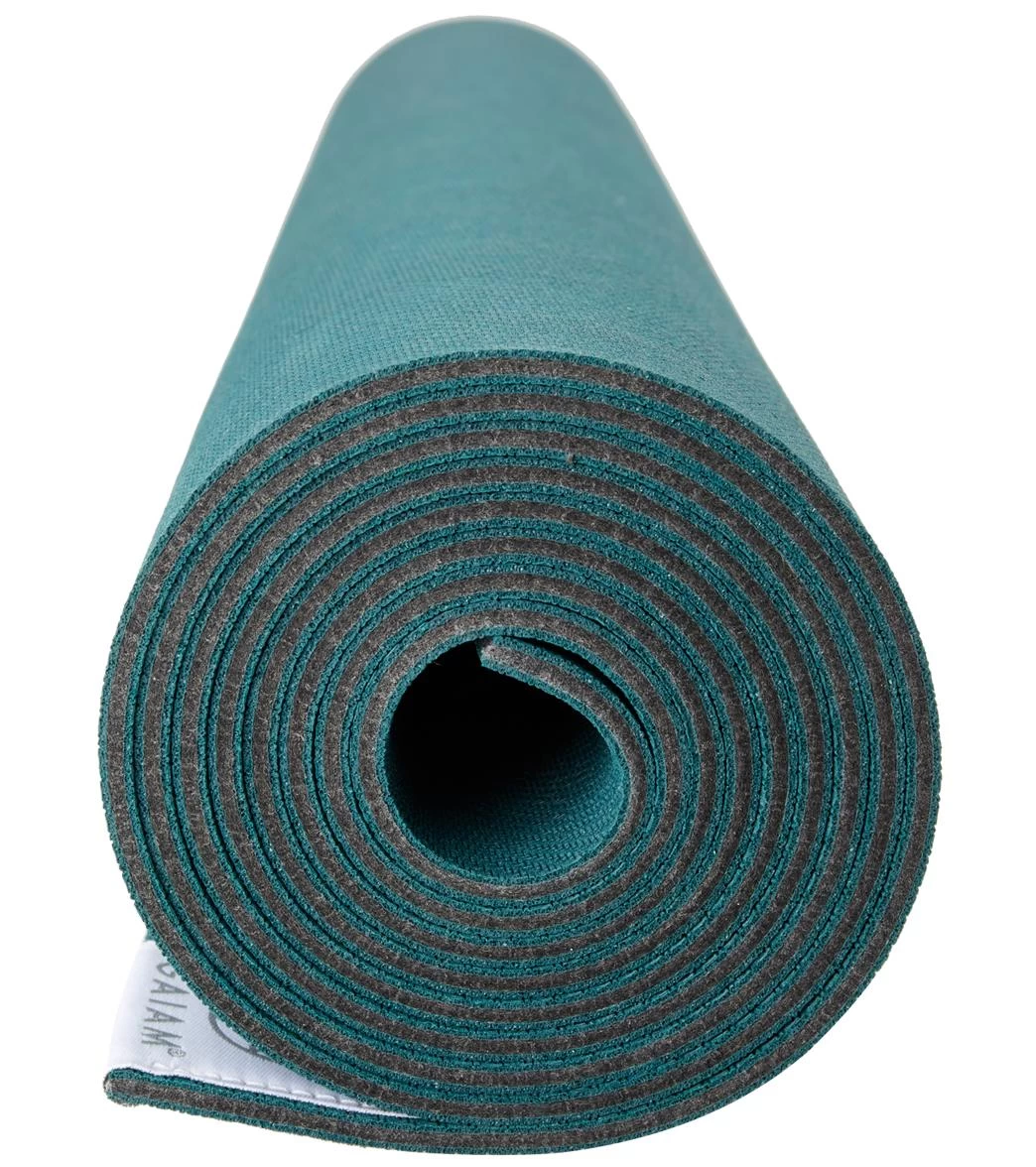 Gaiam Eco Friendly Power Grip Yoga Mat 68" 4mm Teal - Image 2
