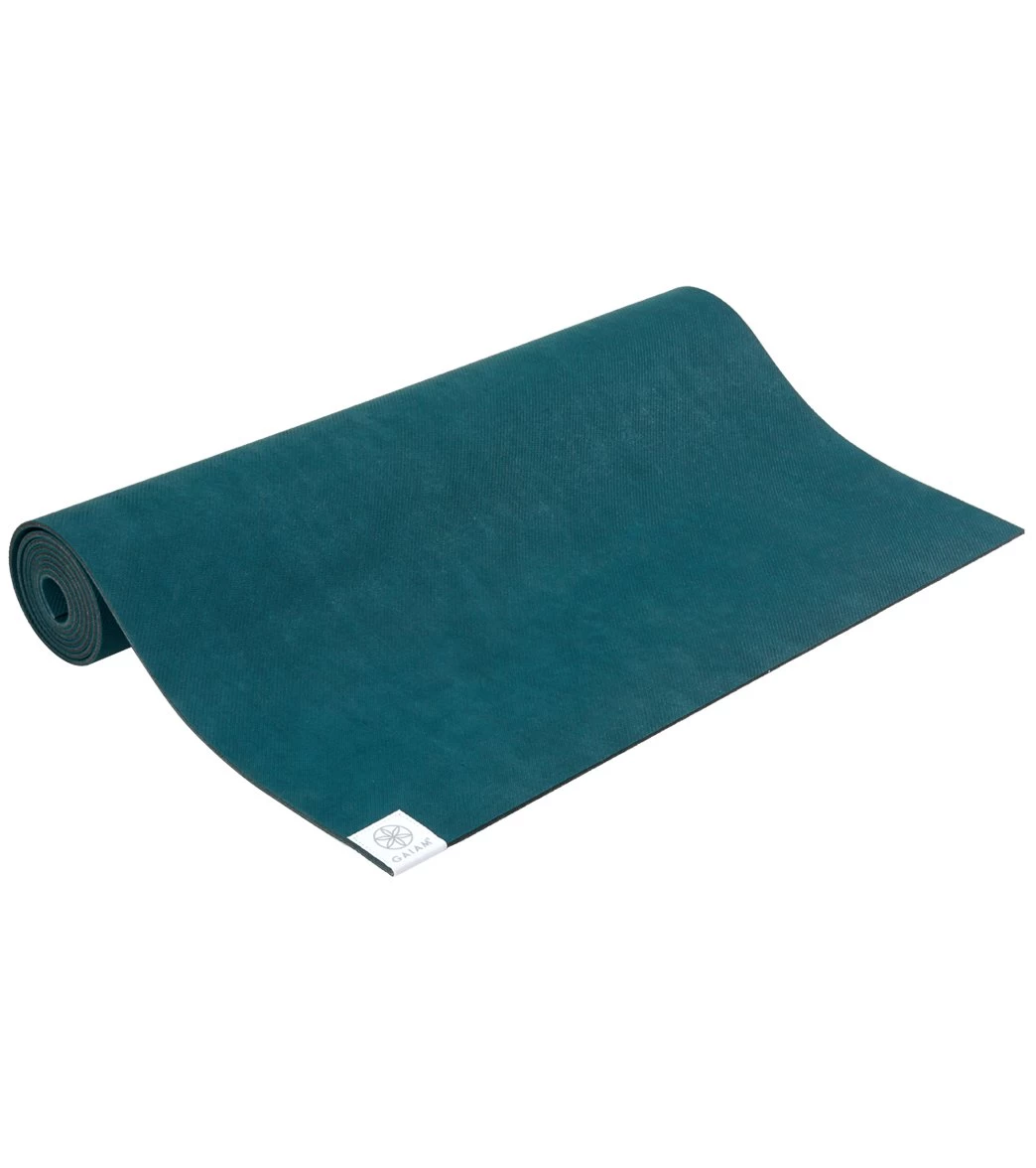 Gaiam Eco Friendly Power Grip Yoga Mat 68" 4mm Teal - Image 5