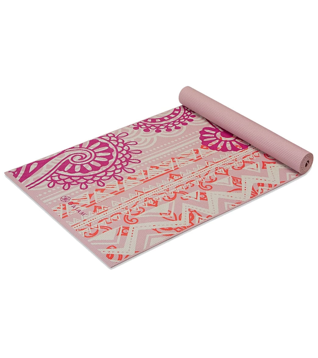 Gaiam Bohemian Rose Classic Yoga Mat 68" 4mm - Image 2