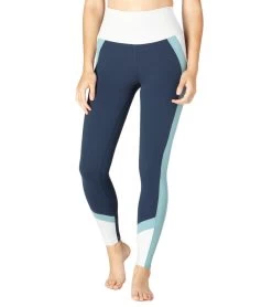 Beyond Yoga True Colorblock High Waisted 7/8 Yoga Leggings Nocturnal Navy