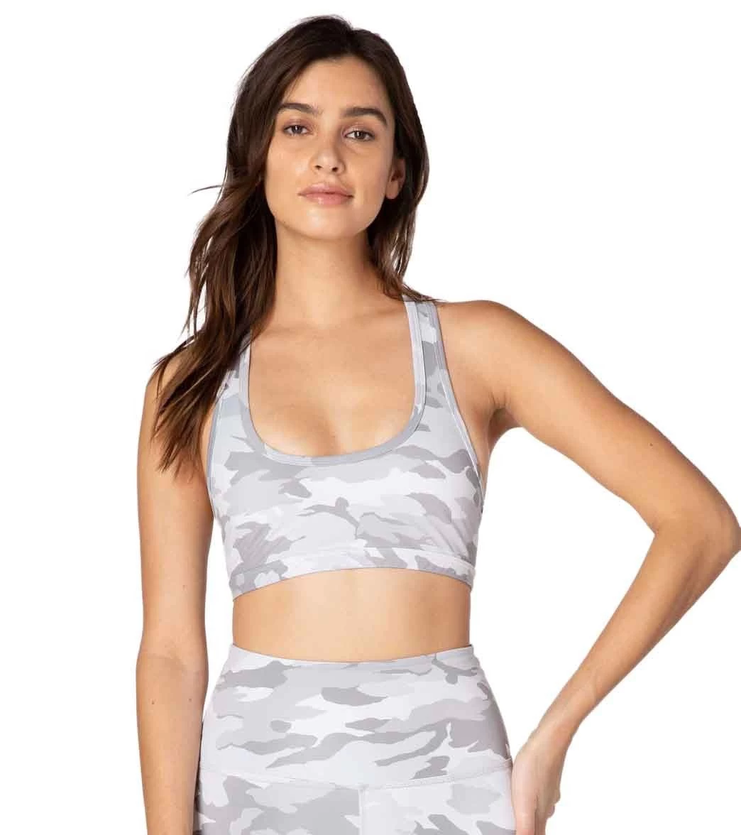 Beyond Yoga Olympus Work It Out Yoga Sports Bra Gray Camo - Image 4
