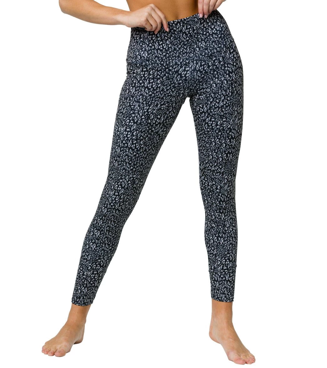 Onzie Tech Cell Phone Pocket Yoga Leggings Honey Leopard - Image 4