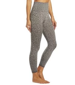 Free People Movement Good Karma Leopard Yoga Leggings Carbon