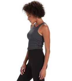 Vuori Plyo Yoga Support Tank Charcoal Heather