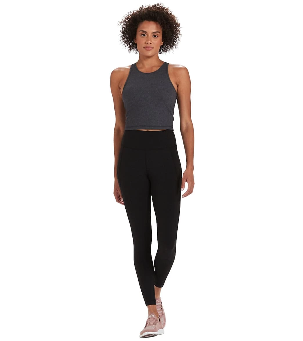 Vuori Plyo Yoga Support Tank Charcoal Heather - Image 2