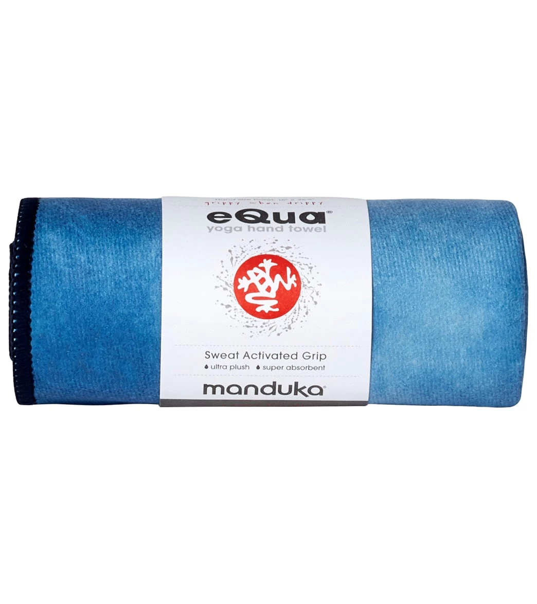 Manduka EQua Yoga Hand Towel Camo Navy Tie Dye - Image 2