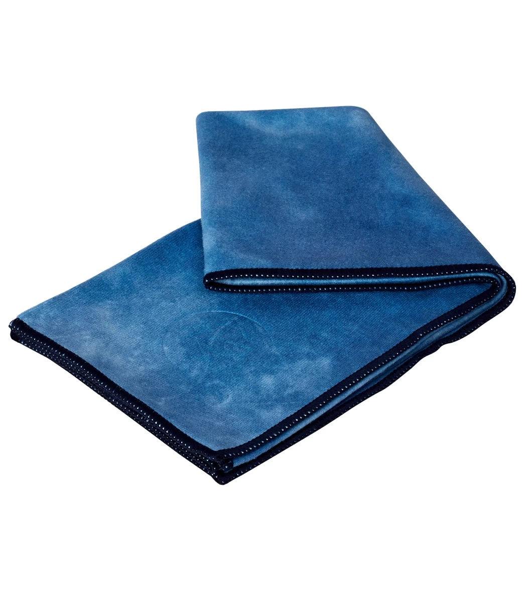 Manduka EQua Yoga Hand Towel Camo Navy Tie Dye - Image 3