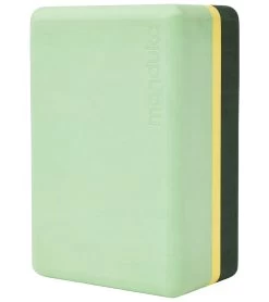 Manduka Recycled Foam Yoga Block Green Ash Stripe