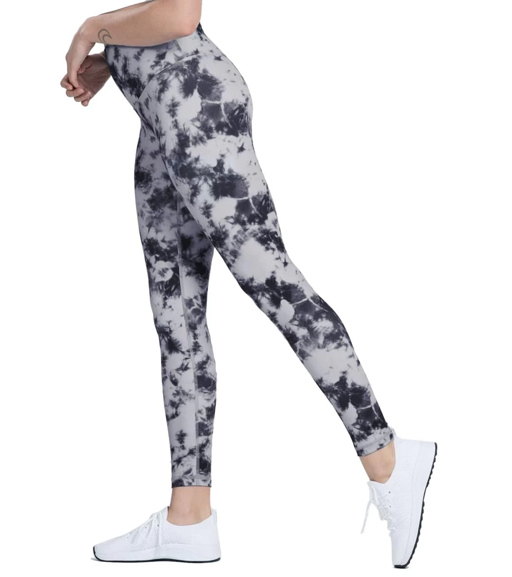 DYI Printed Signature Yoga Leggings Photo Tie Dye
