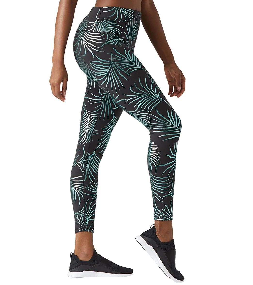 Glyder High Power II Yoga Leggings Evergreen Palm Print - Image 2